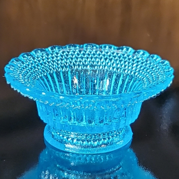 Vntg Degenhart ⭐️Star and Dewdrop💧 Aqua Salt Cellar - Picture 1 of 10